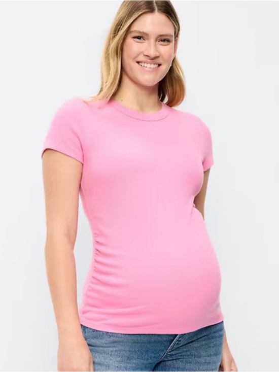 Old Navy Tops - Old Navy Maternity Snug Short-Sleeve T-Shirt, Size X-Large, Hydrangea Pink Color